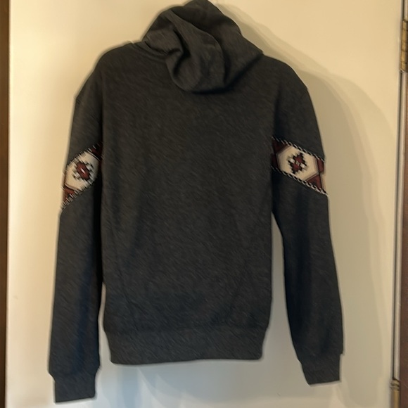 SHYANNE WOMENS GRAY BOHO WESTERN HOODIE SWEATSHIRT SIZE M - Picture 2 of 11
